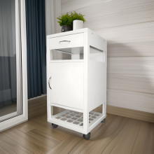 #03 BEDSIDE WHITE - Nachttisch, Metall,  860/400/400 mm