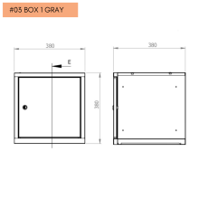 Skrinka v tvare kocky na úschovu cenností #03 BOX 1 GRAY