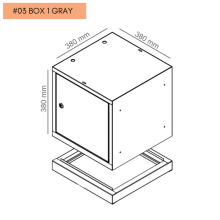 Skrinka v tvare kocky na úschovu cenností #03 BOX 1 GRAY