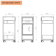 #03 BEDSIDE WHITE – Kovový nočný stolík - Technický výkres#03 BEDSIDE WHITE – Kovový nočný stolík - Technický výkres