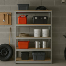 Regalset mit 5 HDF-Regalböden