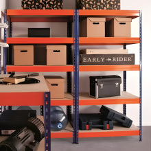 Regalset mit 5 HDF-Regalböden im Industriedesign