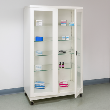 #03 MEDICINE MAXI GLASS – Krankenhaus-Medizinschrank mit Glasböden, 1800/800/435 mm
