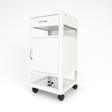 #03 BEDSIDE WHITE - Nachttisch, Metall,  860/400/400 mm