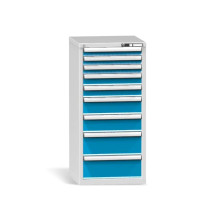 Werkstattcontainer mit 9 Schubladen, blau