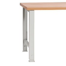 Arbeitstisch mit 3 Hängeschubladen und verstellbaren Beinen, 2000 mm