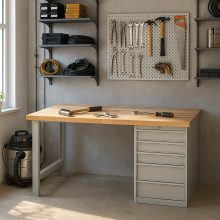 Arbeitstisch mit 5 Schubladen, 1500 mm