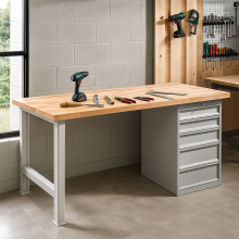 Arbeitstisch mit 5 Schubladen, 2000 mm