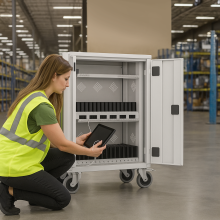 Mobiler Ladewagen für Tablets, 32+1 Fächer