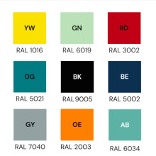 4-Sitzer-Bank mit Metallstruktur.