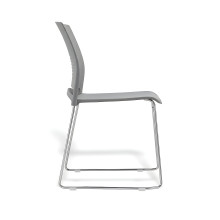 Ergonomischer Esszimmerstuhl, grau