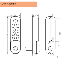 #12 ELECTRO – Elektronický zámok do kovových skríň so systémom na centrálny kľúč