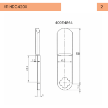 Závorový zámok #11 HDC420X je vhodný na montáž napr. do šatníkovej skrinky.