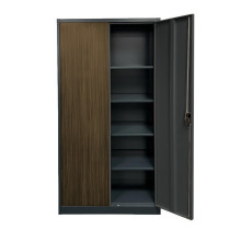 Büroschrank mit dunkler Holzoptik, 4 Fachböden