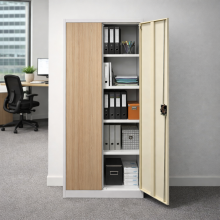 Büroschrank für Dokumente mit heller Holzoptik