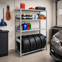 Reifenregal 2000 × 1210 × 430 mm, 3 Ablageböden