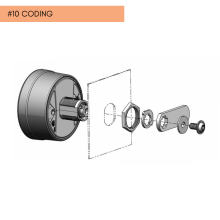 Mechanisches Schloss mit Zahlencode und zentralem Schlüsselsystem