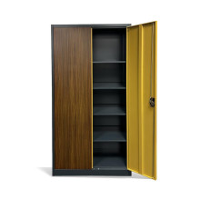 Büroschrank für Dokumente mit dunkler Holzoptik