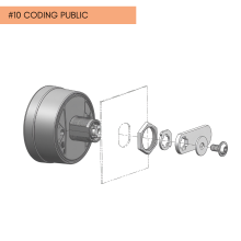 Mechanisches Zahlenschloss mit Vorbereitung für den zentralen Schlüssel PUBLIC