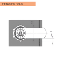 Mechanisches Zahlenschloss mit Vorbereitung für den zentralen Schlüssel PUBLIC