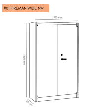 Feuerfester Lagerschrank, grau