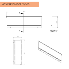 Trennwand für Hängeregistraturschrank #03 FILE 2, 3, 5