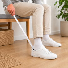 #27 SHOEHORN WE – Großes Schuhregal aus Metall, weiß
