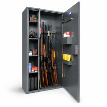 Waffenschrank für 7 Waffen, abschließbar mit Schlüssel, 1312/650/350 mm
