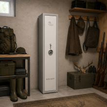 Schrank für 5 Waffen, zertifiziert, abschließbar mit Schlüssel, 1500/350/300 mm