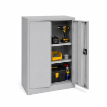 Universeller Metallschrank, 600 mm breit, mit 2 Fachböden (zerlegt)