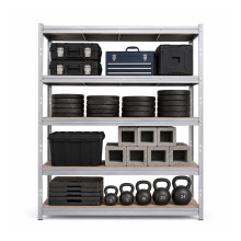 Regalset mit 4 HDF-Regalböden mit hoher Tragfähigkeit, 2000/1800/600