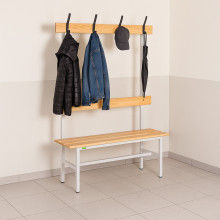 #16 BENCH 1000 AH │ Sitzbank mit Rücklehne und Hakenleiste, 1000 mm