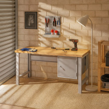 Arbeitstisch mit Hängeschrank und verstellbaren Beinen, 1500 mm