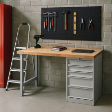 Arbeitstisch mit 5 Schubladen, 1500 mm