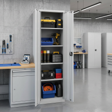 Universeller Werkstattschrank, 600 mm breit, mit 4 Fachböden