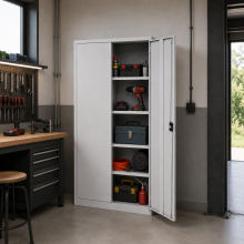 Universeller Werkstattschrank, 800 mm breit, mit 4 Fachböden