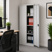 Hoher Büroschrank für Dokumente, Breite 800 mm, 4 Fachböden