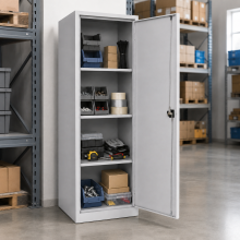Universeller Werkstattschrank, 600 mm breit, mit 4 Fachböden