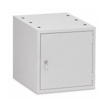 Arbeitstisch mit 3 Hängeschubladen und Schrank, mit festen Beinen, 2000 mm