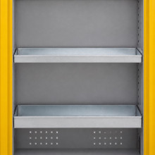 Verzinkte Wanne für Chemikalienschrank, Tiefe 580, niedrig