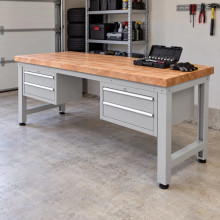 Werkbank mit 2 Schubladen auf beiden Seiten, 2000 mm
