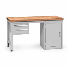 Werkbank mit Schrank und 2 Hängeschubladen, 1500 mm