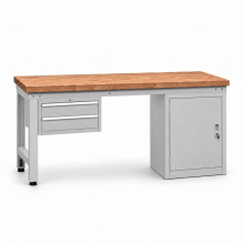 Werkbank mit Schrank und 2 Hängeschubladen, 2000 mm