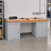 Werkbank mit Schrank auf beiden Seiten, 2000 mm breit