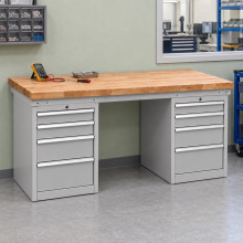 Werkbank mit je 4 Schubladen auf beiden Seiten, #26 UNIBENCH S CD4CD4