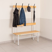 #16 BENCH 1000 AH │ Sitzbank mit Rücklehne und Hakenleiste, 1000 mm