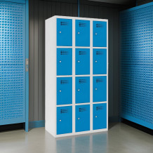 #02 BOXES 12 BLUE - Wertfachschrank, 12 Fächer, 1800/900/500 mm