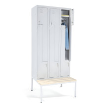 #03 CIK-CAK MINI 6 - 6-türiger Kleiderschrank mit Z-Türen (Z-Spinde), 1800/900/500 mm