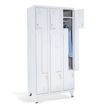#03 CIK-CAK MINI 6 - 6-türiger Kleiderschrank mit Z-Türen (Z-Spinde), 1800/900/500 mm