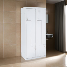#03 CIK-CAK MAXI 4 - 4-türiger Garderobenschrank mit Z -Türen  (Z-Spinde), 1800/800/500 mm